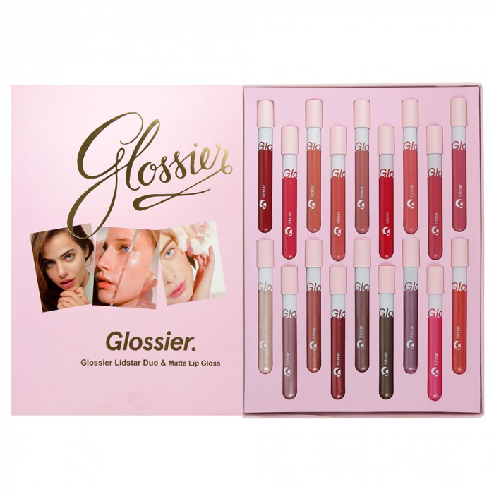 Set Cadou Multifunctional Glossier Lidstar Duo Matte Lip Gloss, 18 Culori Mate si Metalice, 18 x 5 ml Set Cadou Multifunctional Glossier Lidstar Duo Matte Lip Gloss, 18 Culori Mate si Metalice, 18 x 5 ml