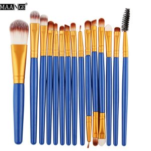 Set 20 Pensule Profesionale Pentru Machiaj, Albastru - MB02