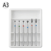 Set 6 Capete Freza Unghii Cuticula Alb - A3