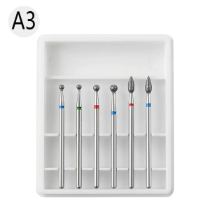 Set 6 Capete Freza Unghii Cuticula Alb - A3