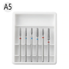 Set 6 Capete Freza Cuticula Pedichiura Alb - A5