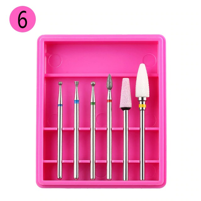 Set 6 Capete Freza Unghii, Manichiura / Pedichiura, Cuticule Si Indepartare Gel ROZ - R6 Set 6 Capete Freza Unghii, Manichiura / Pedichiura, Cuticule Si Indepartare Gel ROZ - R6