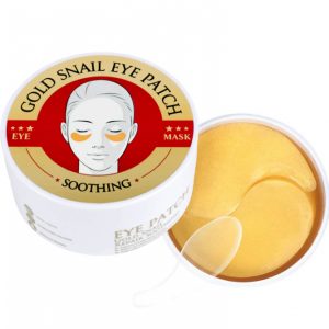 Set 60 Plasturi Hidrogel Premium pentru Ochi cu Aur, Extract de Mucus de Melc, Spirulina si Colagen Hidrolizat, Wokali Eye Patch