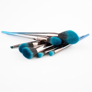 Set 7 Pensule Profesionale Pentru Machiaj, Albastru Degrade - MAK02
