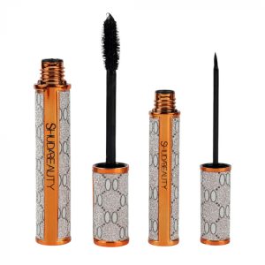 Set Mascara pentru Volum si Alungire cu Tus de ochi, White Diamonds, Efect 3D, Negru intens, 2 x 12 ml