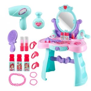 Set masuta toaleta machiaj de jucarie cu Accesorii, Oglinda, Efecte Luminoase Sonore, Nova Kiss Pretty Beauty, Varsta 3+