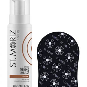 Set pentru autobronzare profesionala ST MORIZ cu Spuma Medium XL si Manusa