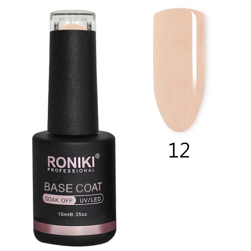 Shiny Color Rubber Base 10ml - 12 Shiny Color Rubber Base 10ml - 12