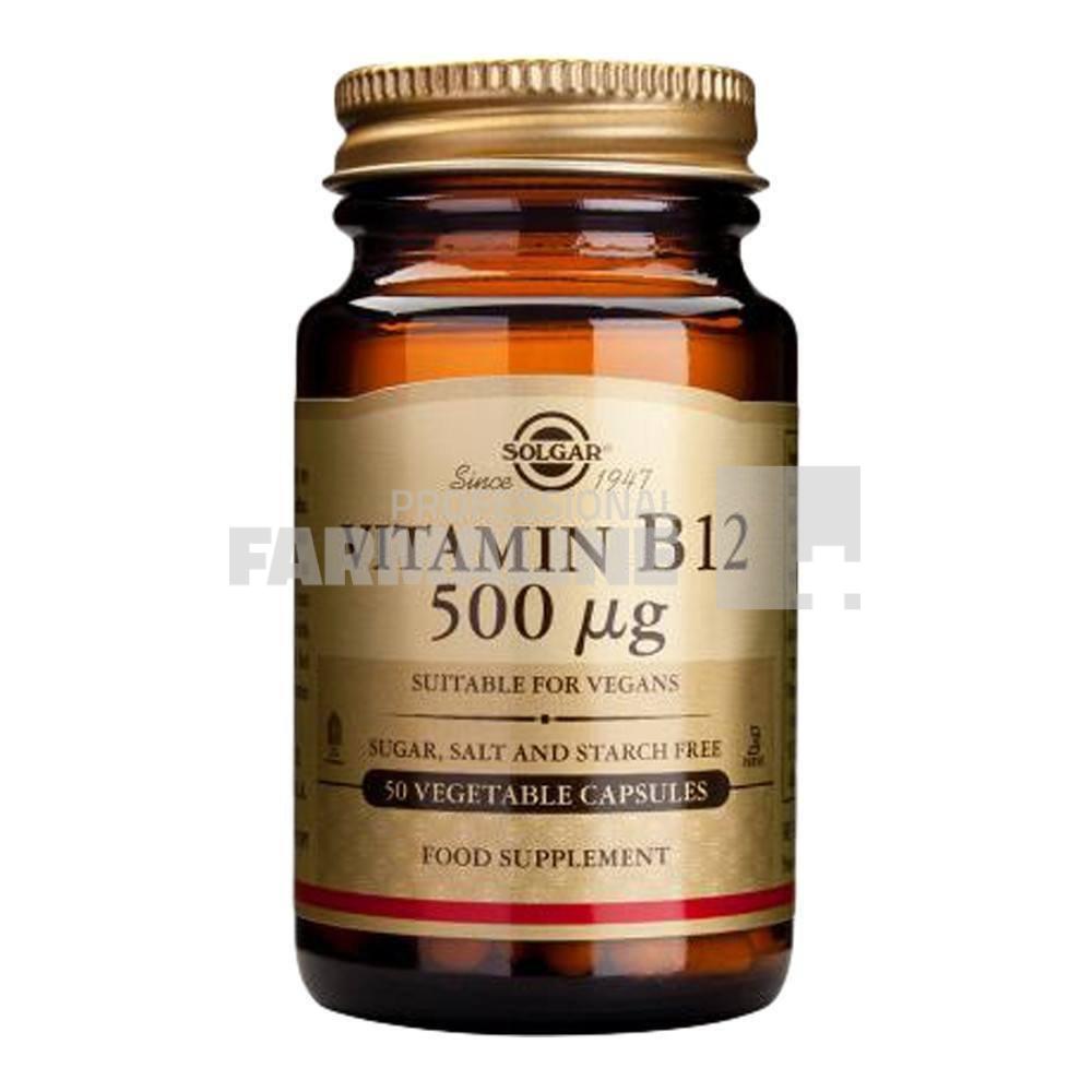 Solgar Vitamina B12 500 mcg 50 comprimate Solgar Vitamina B12 500 mcg 50 comprimate