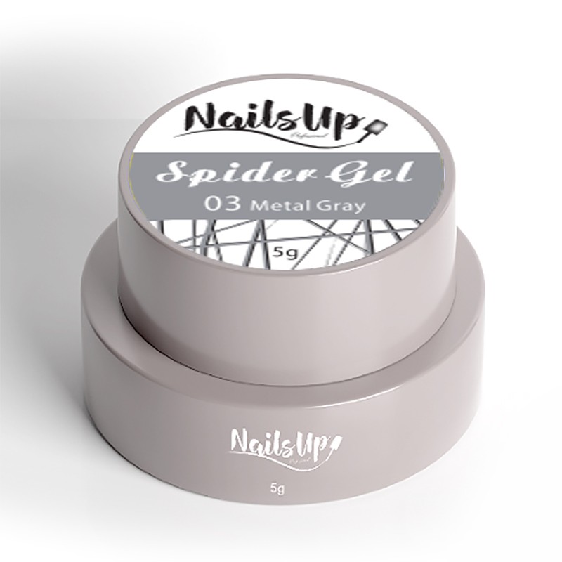 Spider Gel NailsUp, 03 Gri Metalic Spider Gel NailsUp, 03 Gri Metalic
