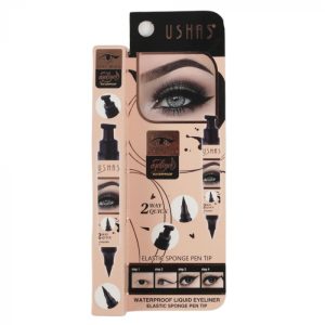 Tus pentru Ochi Tip Carioca cu Stampila, USHAS Waterproof Eyeliner, Negru Intens