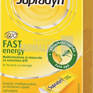 Supradyn Fast Energy 10 Plicuri granule orodispersabile cu dizolvare rapida Multivitamine si Coenzima Q10