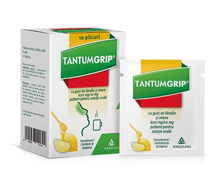 Tantumgrip 600mg/10mg gust de lamaie si miere 10 plicuri Angelini Tantumgrip 600mg/10mg gust de lamaie si miere 10 plicuri Angelini
