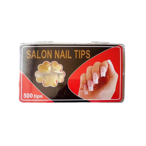 Tipsuri unghii salon, forma stiletto fara bordura, culoare alb 500 buc
