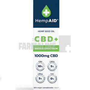 Ulei de canepa cu 1000 mg CBD, 500 mg CBDA, 500 mg CBGA 10 ml