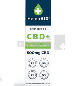 Ulei de canepa cu 500 mg CBD, 500 mg CBDA, 500 mg CBGA, 10 ml