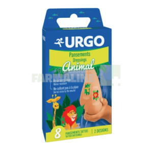 Urgo Jungle Tattoo Animal plasturi 8 bucati