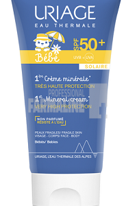 Uriage 1-ER Bebe Crema minerala pentru protectie solara SPF50+ 50 ml