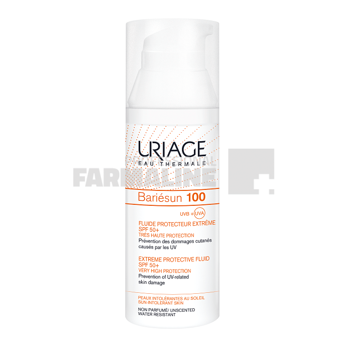 Uriage Bariesun 100 Fluid protectie extrema SPF50+ 50 ml Uriage Bariesun 100 Fluid protectie extrema SPF50+ 50 ml