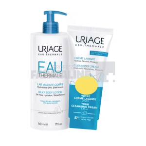 Uriage Eau Thermale Pachet Lapte de corp 500 ml + Crema de curatare 200 ml
