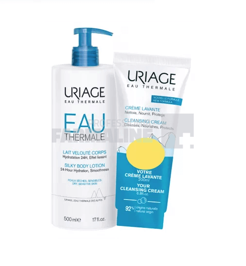 Uriage Eau Thermale Pachet Lapte de corp 500 ml + Crema de curatare 200 ml Uriage Eau Thermale Pachet Lapte de corp 500 ml + Crema de curatare 200 ml
