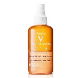 Vichy Capital Soleil Apa cu protectie solara SPF 30 pentru un bronz sporit cu beta-caroten 200 ml