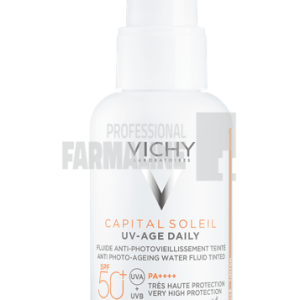Vichy Capital Soleil UV-AGE Daily Fluid Colorat Teinte Tinted, nuanta deschisa medie SPF50+ 40 ml