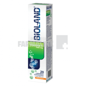 Vitamina C 1000 mg cu aroma de portocale 20 comprimate efervescente