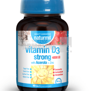 Naturmil Vitamina D3 Strong 4000U.I 90 capsule gelatinoase moi