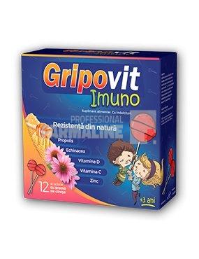 Gripovit Imuno Acadele cu aroma de Cirese 12 bucati Gripovit Imuno Acadele cu aroma de Cirese 12 bucati