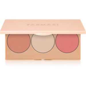 Farmasi 3-in-1 iluminator, pudră bronzantă și blush cu oglinda mica