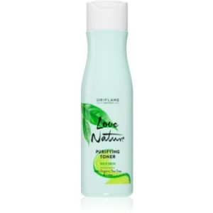 Oriflame Love Nature Organic Tea Tree & Lime apa pentru curatarea tenului pentru ten gras