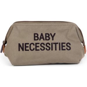 Childhome Baby Necessities Canvas Khaki geantă pentru cosmetice