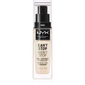 NYX Professional Makeup Can't Stop Won't Stop Full Coverage Foundation fond de ten cu acoperire ridicată NYX Professional Makeup Can't Stop Won't Stop Full Coverage Foundation fond de ten cu acoperire ridicată