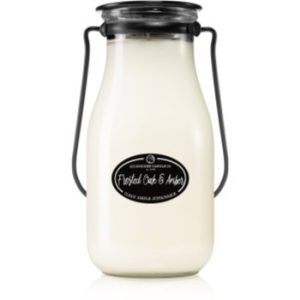 Milkhouse Candle Co. Creamery Frosted Oak & Amber lumânare parfumată Milkbottle