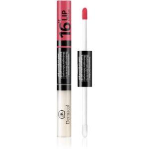 Dermacol 16H Lip Colour ruj si luciu de buze cu persistenta indelungata 2 in 1
