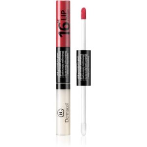 Dermacol 16H Lip Colour ruj si luciu de buze cu persistenta indelungata 2 in 1