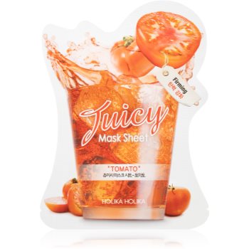 Holika Holika Juicy Mask Sheet Tomato mască textilă pentru contururile faciale, cu efect de fermitate Holika Holika Juicy Mask Sheet Tomato mască textilă pentru contururile faciale, cu efect de fermitate