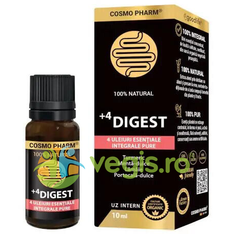 4Digest Mix de Uleiuri Esentiale (Turmeric, Menta, Lamaie, Portocala Dulce) 10ml 4Digest Mix de Uleiuri Esentiale (Turmeric, Menta, Lamaie, Portocala Dulce) 10ml