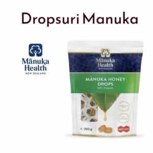 Dropsuri cu miere de manuka cu propolis
