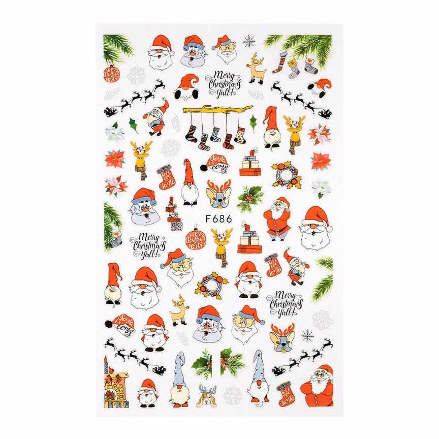 Abtibild Unghii SensoPRO Milano Santa is Here, model F686 Abtibild Unghii SensoPRO Milano Santa is Here, model F686