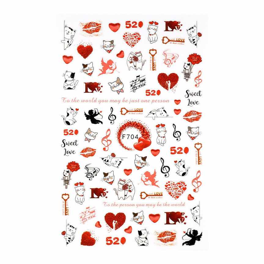 Abtibild Unghii SensoPRO Milano Sweet Love, model F704 Abtibild Unghii SensoPRO Milano Sweet Love, model F704