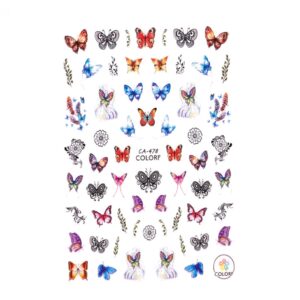Abtibilduri unghii SensoPRO Milano Butterfly Space, model CA478