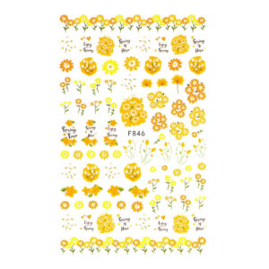 Abtibilduri Unghii SensoPRO Milano Flower Yellow Breeze, model F846