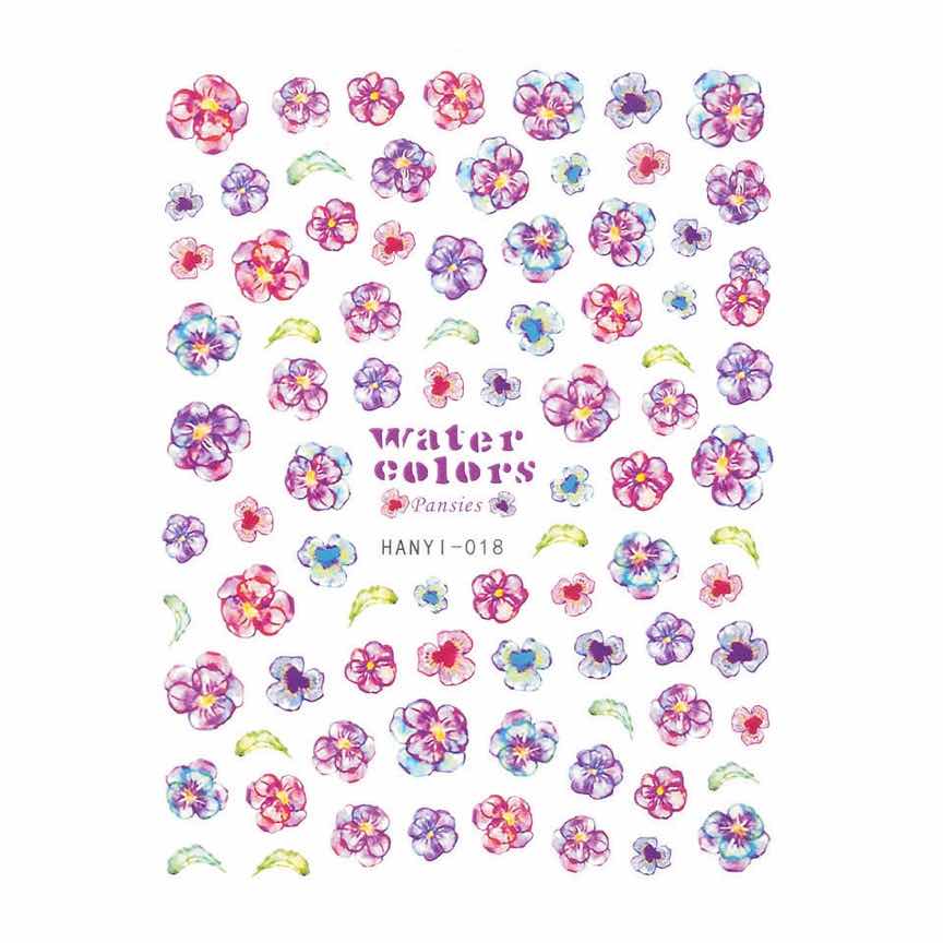 Abtibilduri unghii SensoPRO Milano Water Flowers, model HANYI 018 Abtibilduri unghii SensoPRO Milano Water Flowers, model HANYI 018