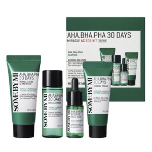 Kit S.O.S anti-imperfectiuni cu AHA-BHA-PHA Trouble line, 4 buc. - Some By Mi