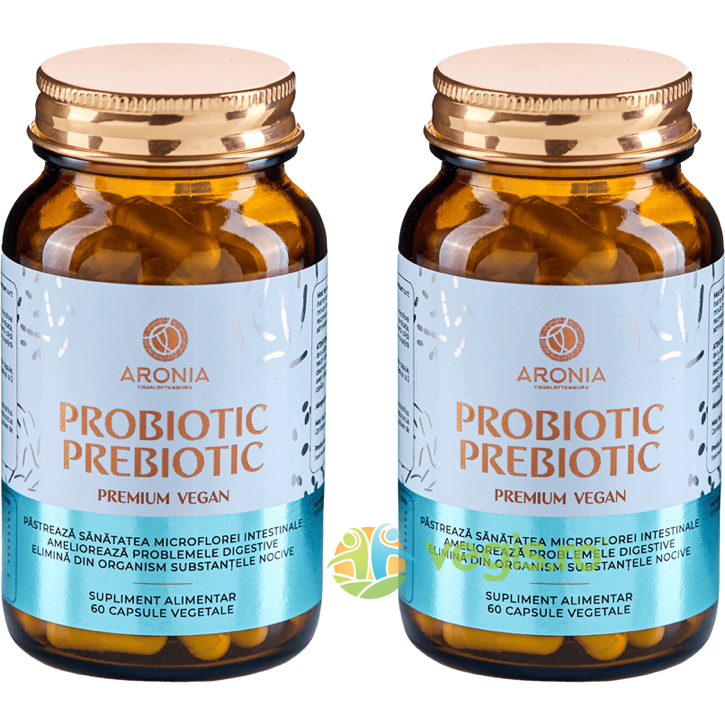 Pachet Premium Probiotic - Prebiotic Vegan 60cps+60cps Pachet Premium Probiotic - Prebiotic Vegan 60cps+60cps