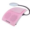 Aspirator praf unghii cu 2 Motoare 60W Dual Fusion Elite + Lampa LED LUXORISE , Roz