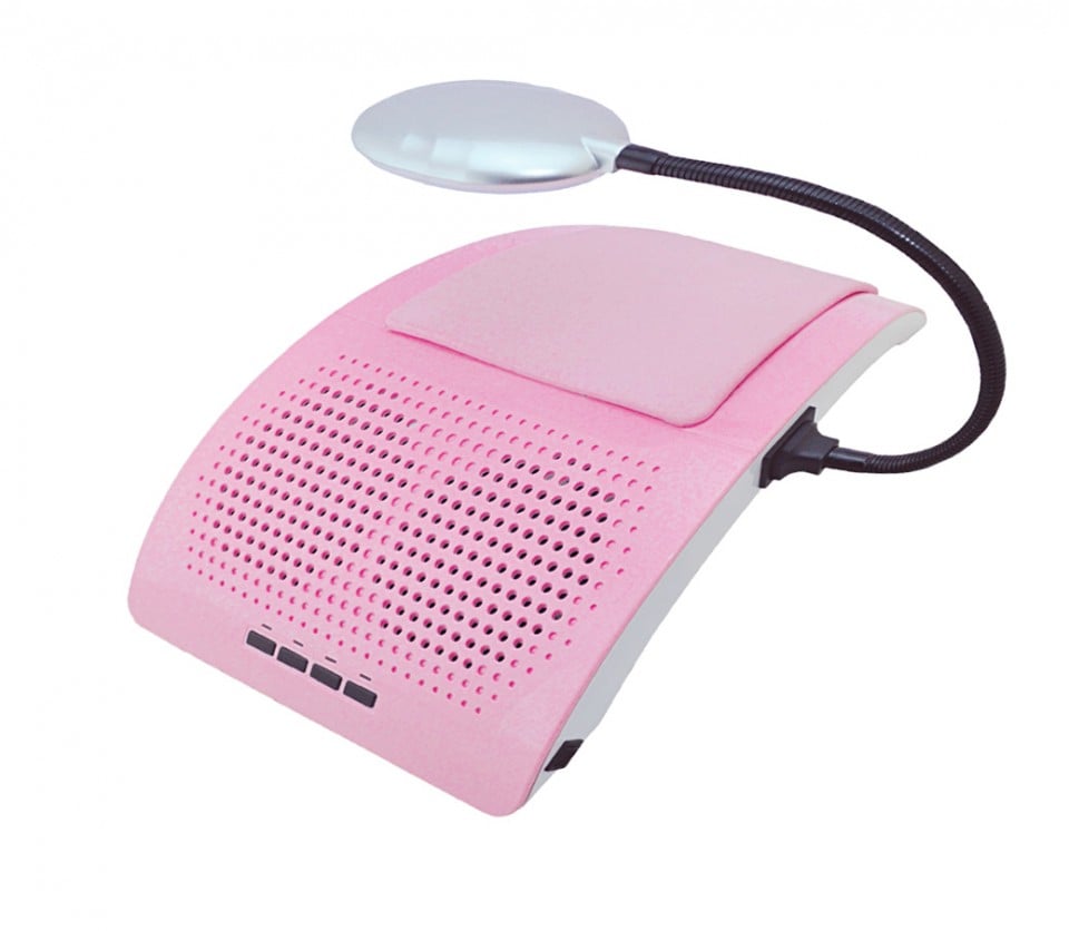 Aspirator praf unghii cu 2 Motoare 60W Dual Fusion Elite + Lampa LED LUXORISE , Roz Aspirator praf unghii cu 2 Motoare 60W Dual Fusion Elite + Lampa LED LUXORISE , Roz