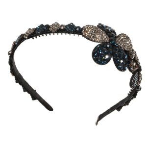 Bentita Ocazie 2 Flori Cristale Bleu Gri